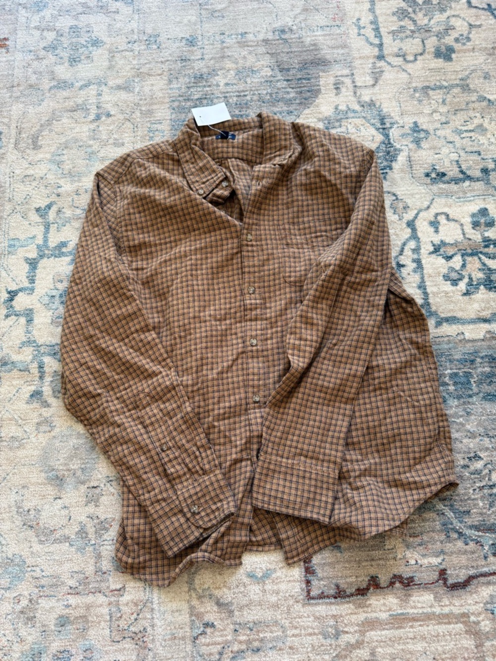 J. Crew Brushed Twill Plaid Shirt Jacket in Mustard and Navy